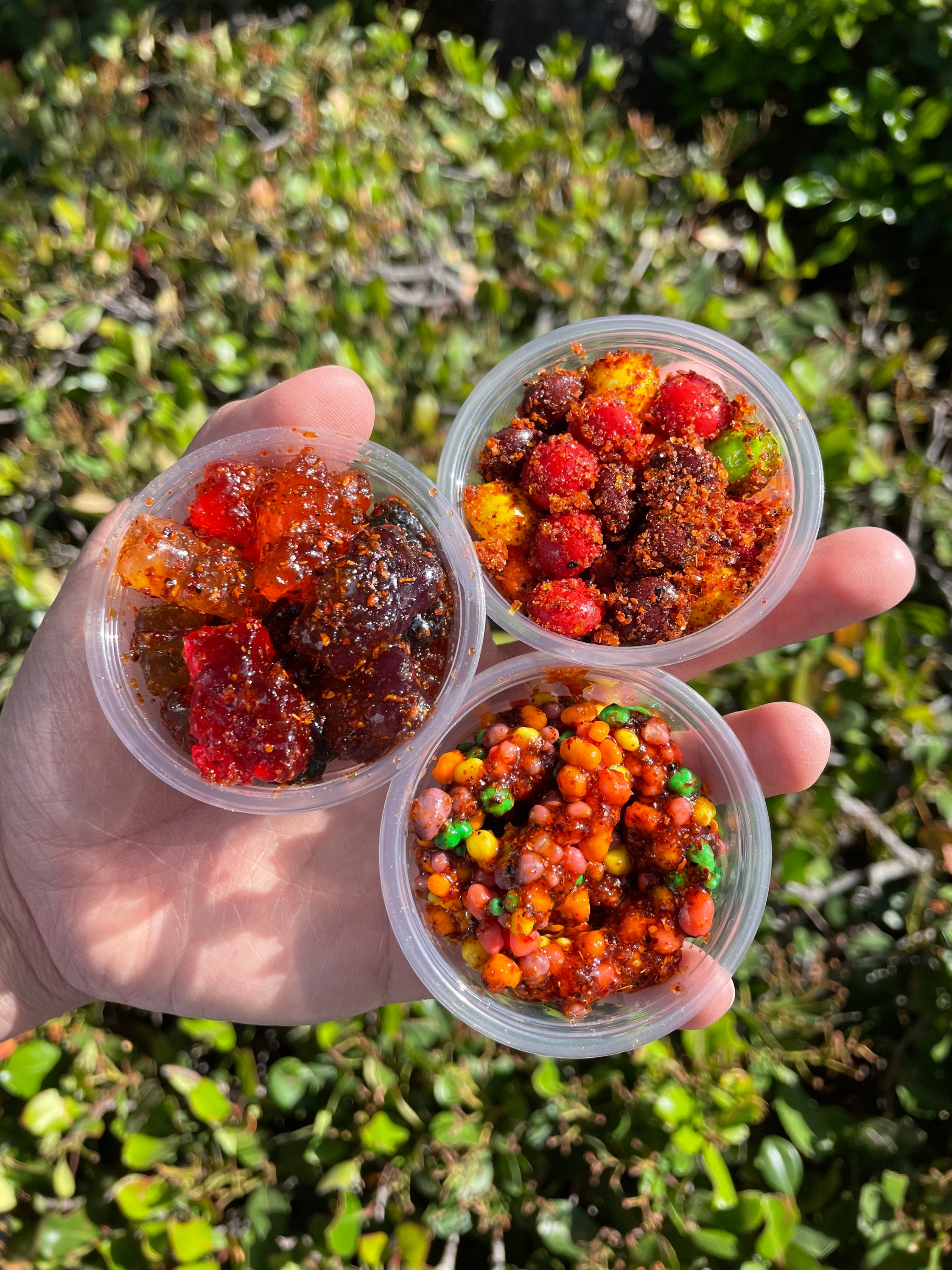 frozen grapes with chamoy and tajin