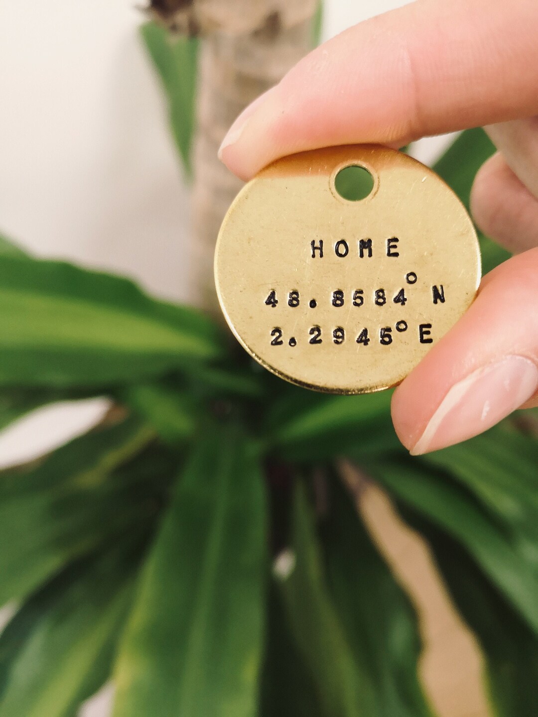 Custom Location Coordinates Keychain Favourite Destination Keytag 1.25