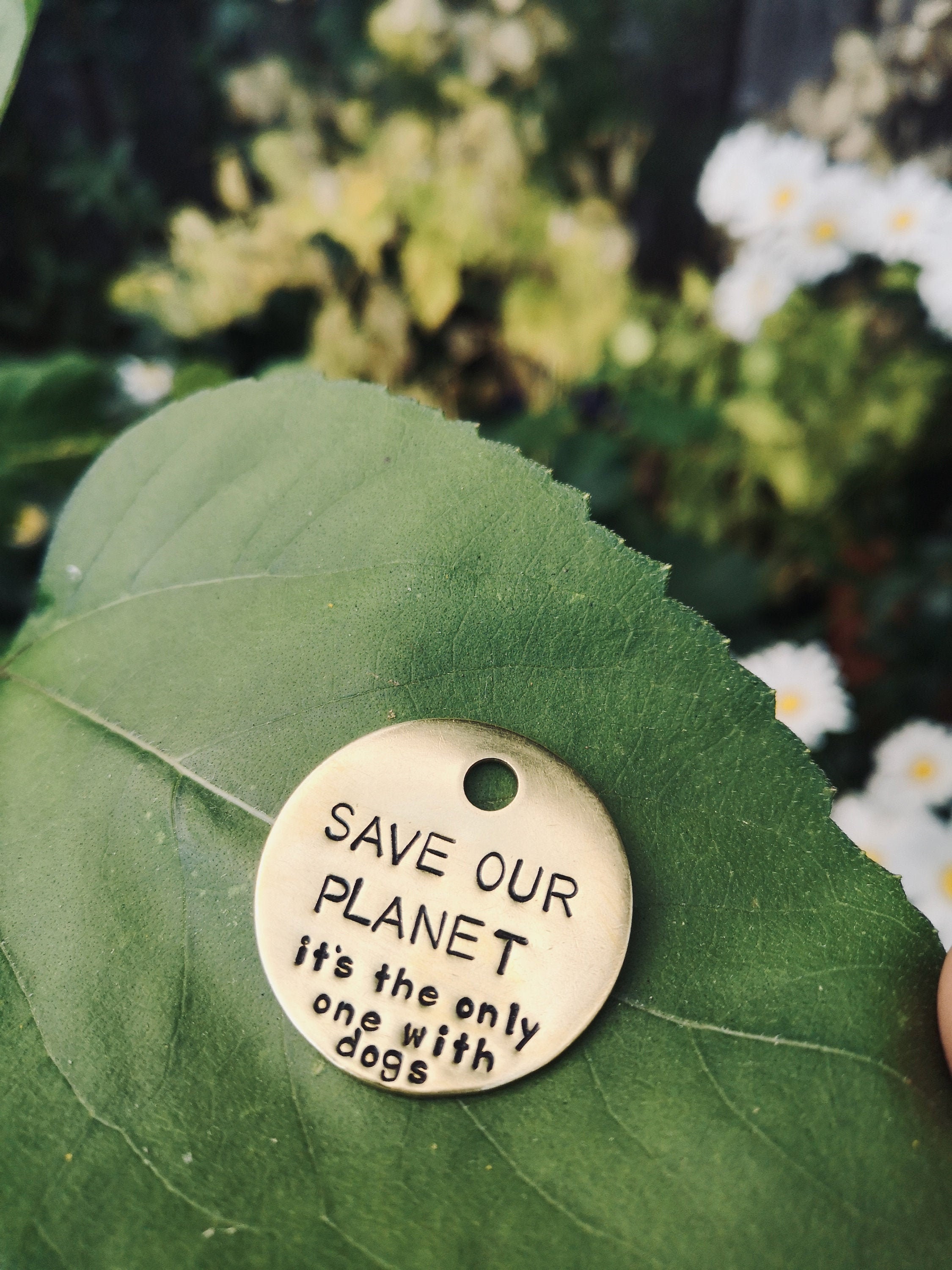 1.5 Hand Stamped Brass Keychain Save Our Etsy