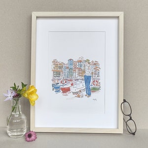 Estampa Bermeo, Estampas Decorativas, Estampa Aquarela, Decoração de Parede, Estampas Bilbao, Dois Tamanhos, Elena Ciordia