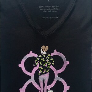 Running Black Bilbao women's T-shirt, Organic cotton T-shirt, Original printed T-shirt, Dress T-shirt, T-shirt, Elena Ciordia image 5