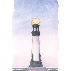 Impression de lampadaire du pont Kursaal au crépuscule Donostia San Sebastian, impressions décoratives, décoration murale, art, deux tailles, Elena Ciordia