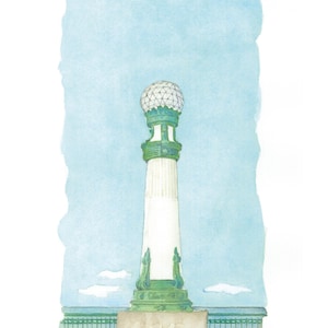 Impression de lampadaire du pont Kursaal, matin Donostia San Sebastian, impressions décoratives, décoration murale, art, deux tailles, Elena Ciordia