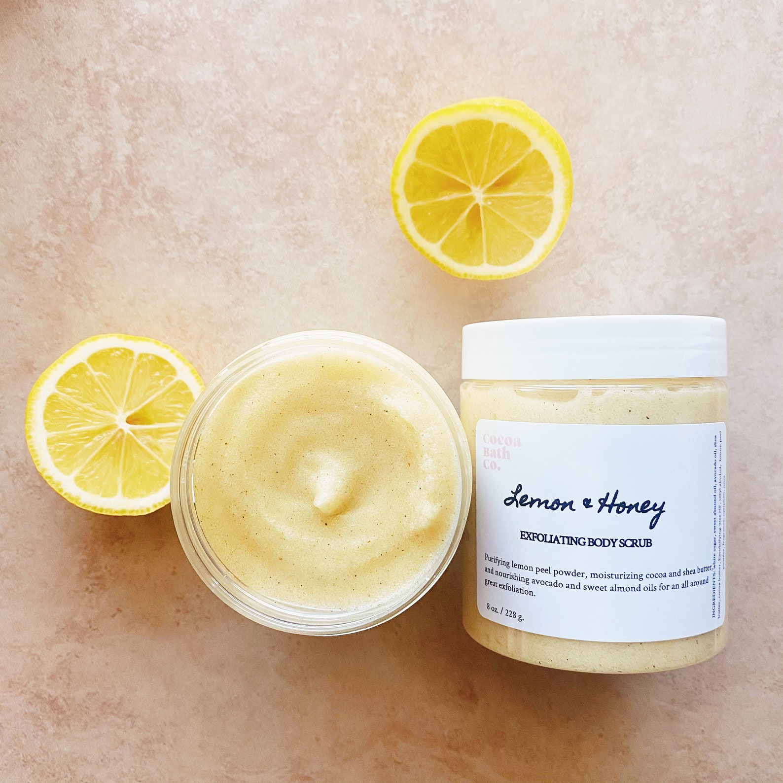 Lemon Honey Body Scrub / exfoliant / spa gift / gift for her / Etsy