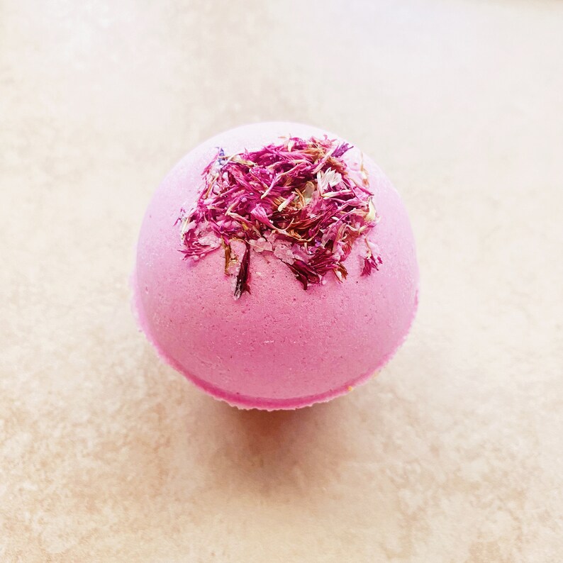 Peony & Amberwood Bath Bomb / Pink Bath Fizzy / Gift for Her / Etsy