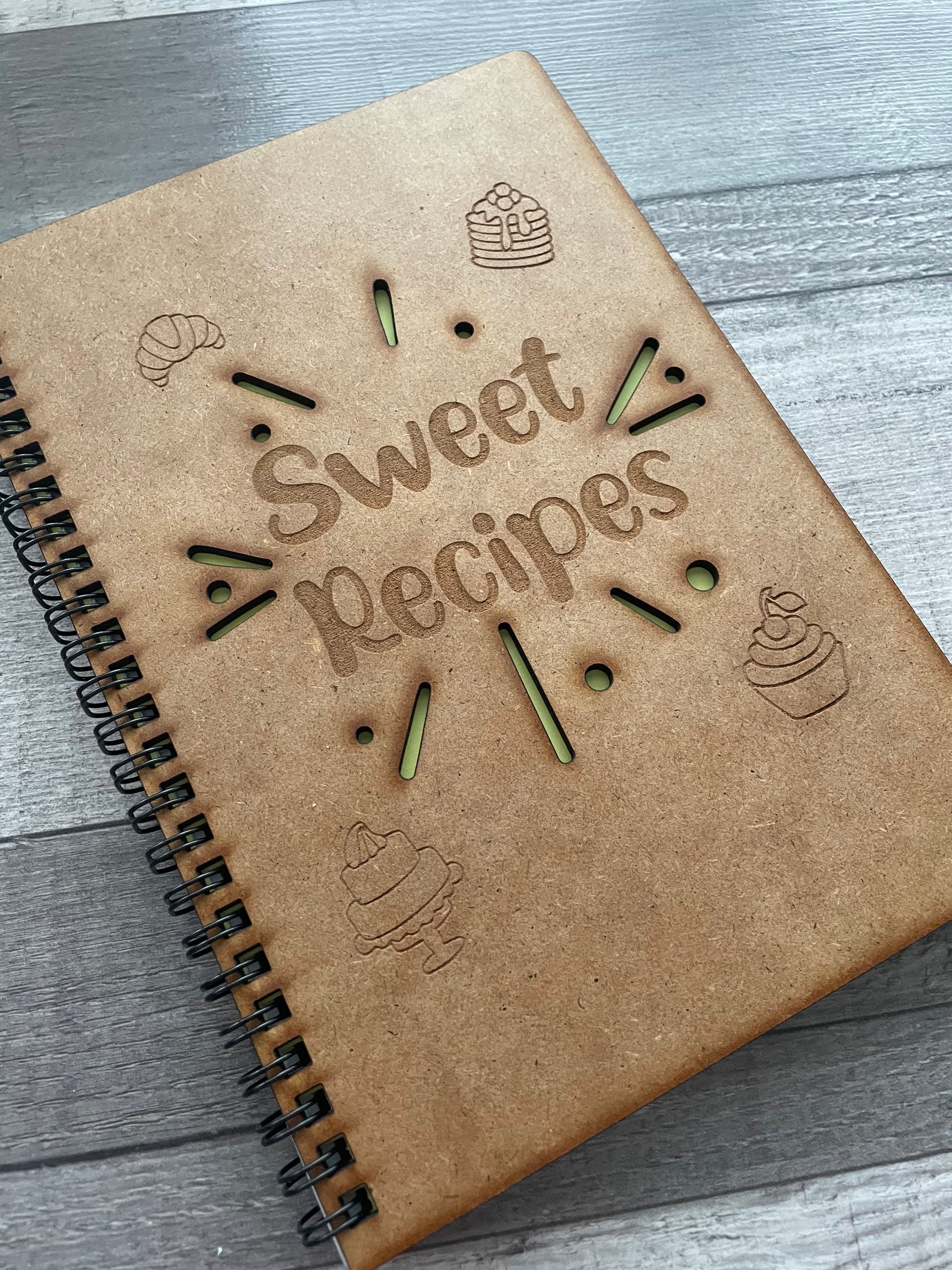 Personalised Recipe Book Wooden Book Personalised Recipe Etsy UK