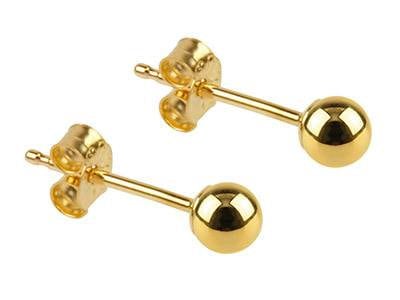 Mini Studs 9K Solid Gold Ball Stud Earrings 100% Recycled - Etsy UK