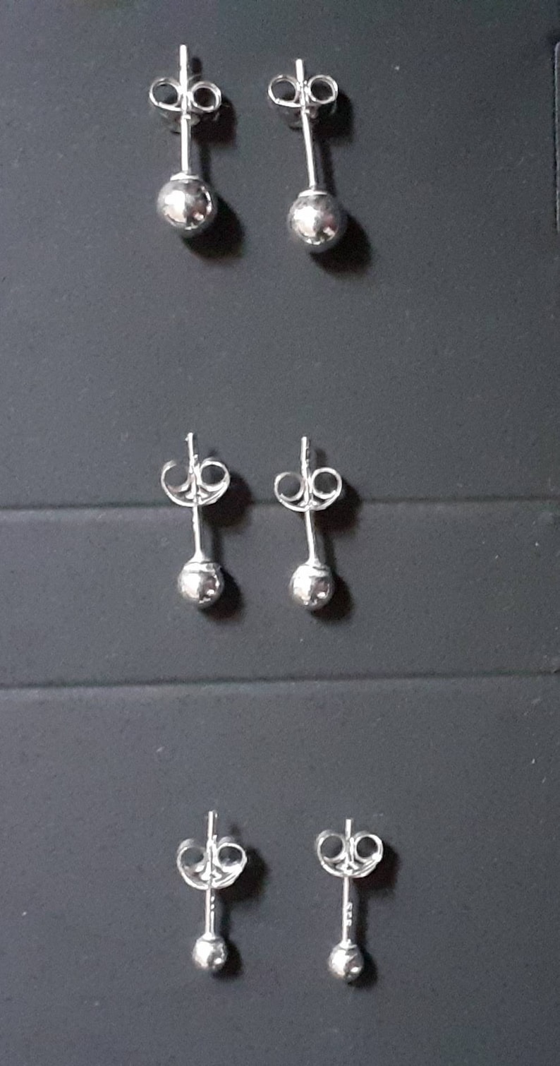 18K Solid Gold Ball Stud Earrings Recycled Gold Earrings 18K Etsy