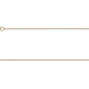 9K SOLID Gold Diamond Cut Curb Chain, Dainty Curb Chain, 9K Gold Necklace, Layering Chain, Real 9K Gold, Diamond Cut Finish, Made in Italy image 5