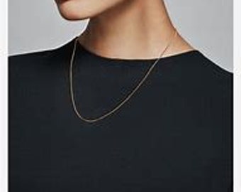9K SOLID Gold Link Chain Necklace, 9K Real Gold Link Trace Chain, Layering Chain, Pendant Chain, Minimalist, 1.2mm, Made in Italy