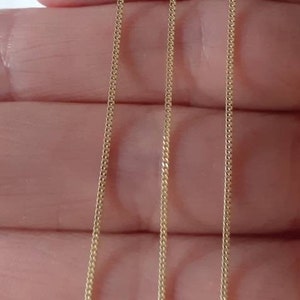 18K Gold Diamond Cut Curb Chain, 18K Solid Gold Curb Necklace, Layering Chain, Pendant Chain, Width: 0.6mm, 0.8mm, 0.9mm, Made in Italy