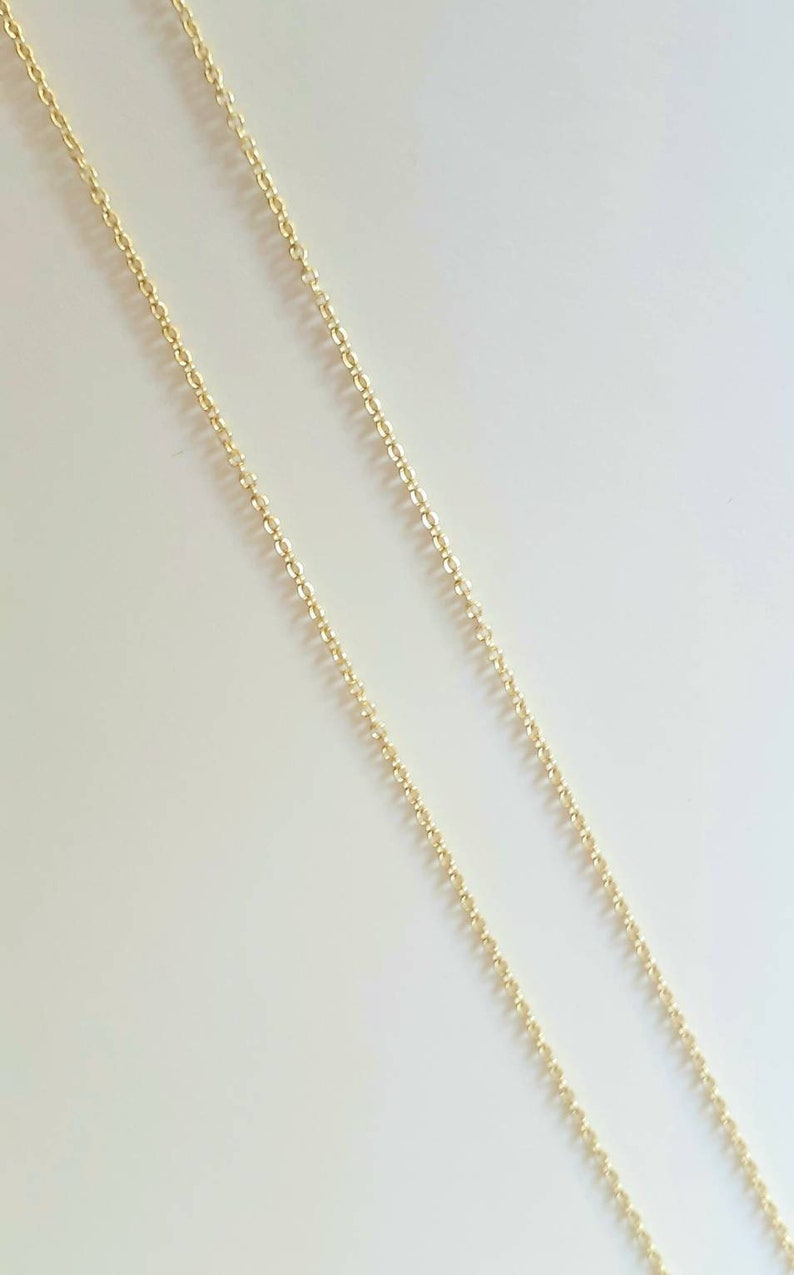 9K Solid Gold Cable Chain Fine Cable Chain Jewellery Supply Etsy UK