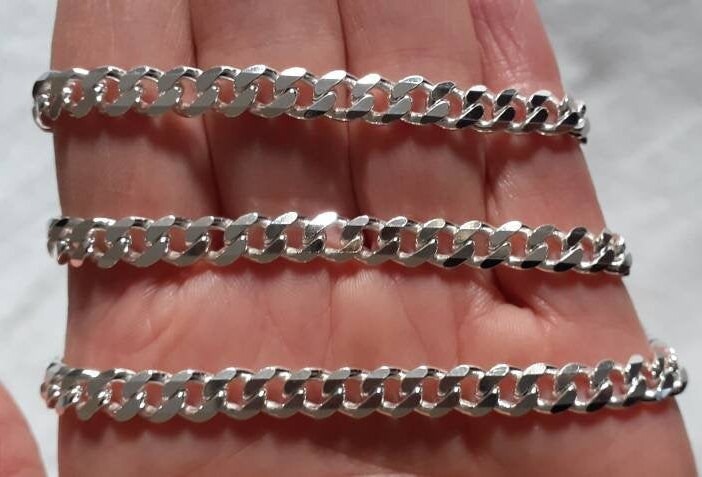 Fashion Women's Unisex 925 Sterling Silver Curb Chains 2MM