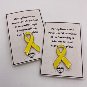 Bring Them Home Yellow Ribbon Pin Badge Awareness image 1