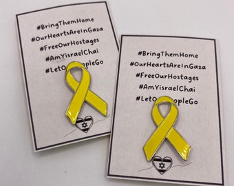 Bring Them Home Yellow Ribbon Pin Badge | Awareness