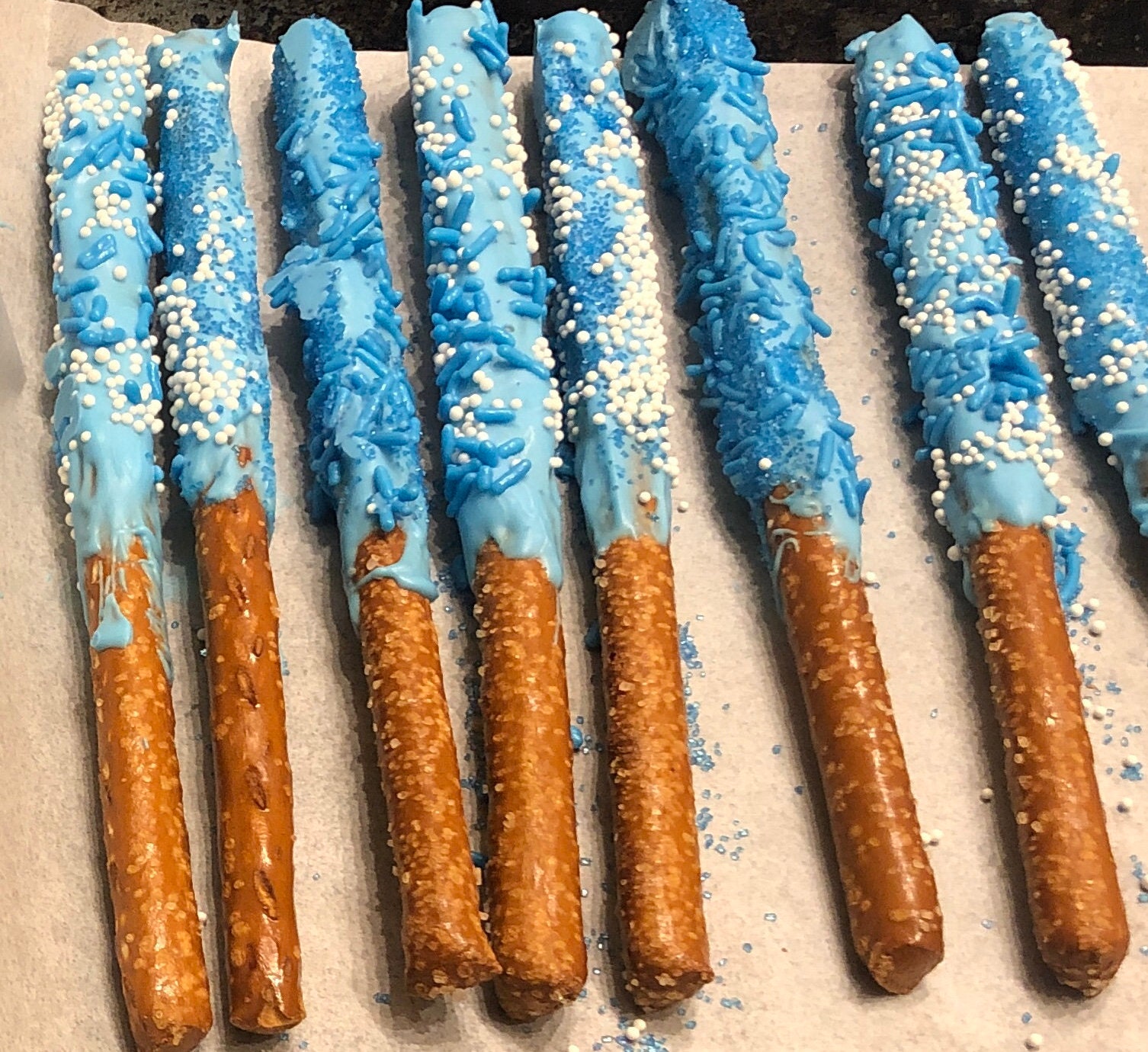 Chocolate Covered Pretzels Party Favors First Birthday Etsy