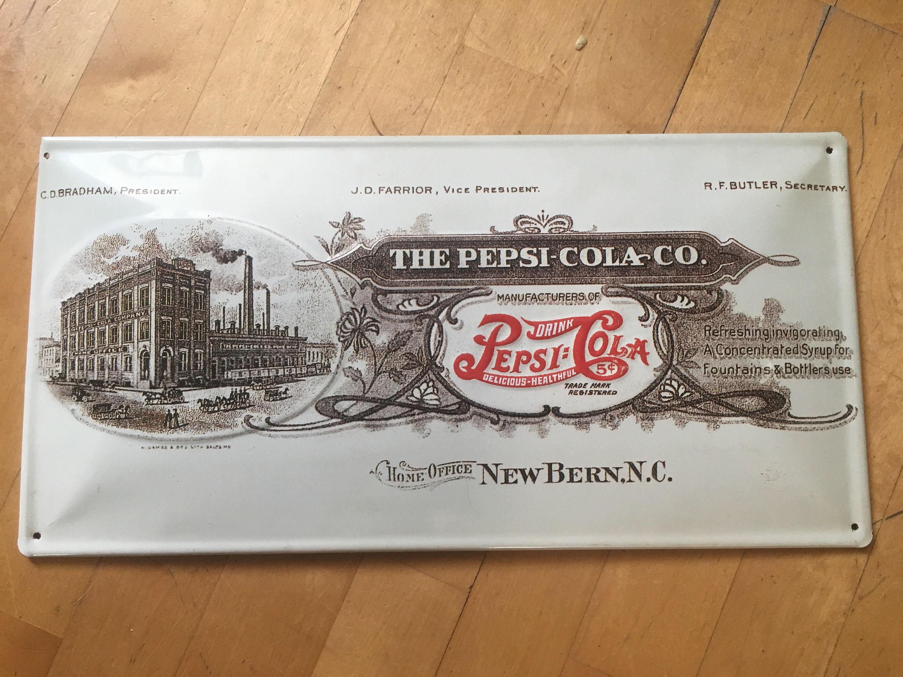 Plaque Publicitaire Grand Format Pepsi-Cola