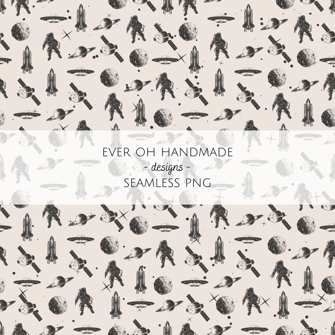 PNG Outer Space Seamless Outer Space Astronaut Rocket Planet Stars ...