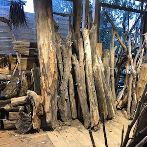 Driftwood, boards, branches, driftwood, garden, pond, balcony, lamps, cat tree