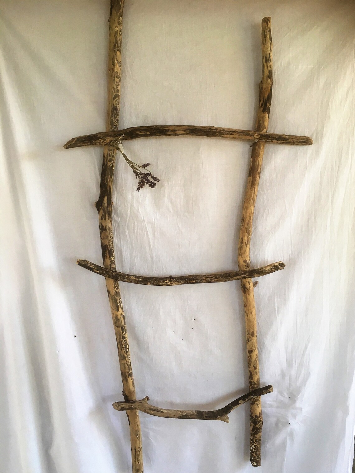 Driftwood towel rack ladder clothes rack driftwood Etsy