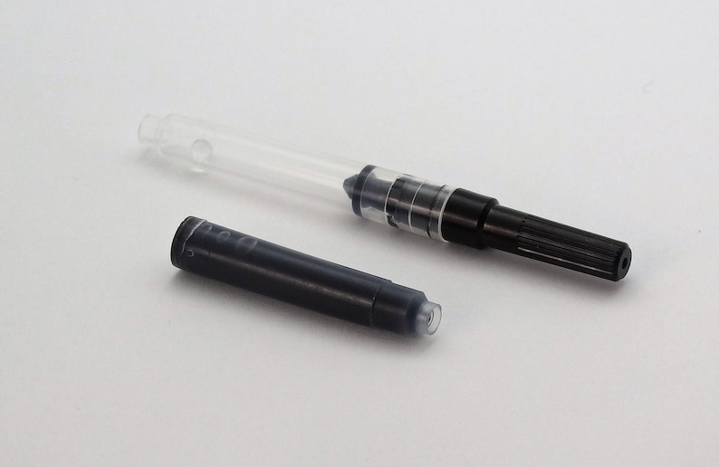 Fountain pen black ink cartridge and converter