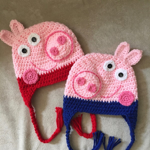 Peppa and George Pig hat