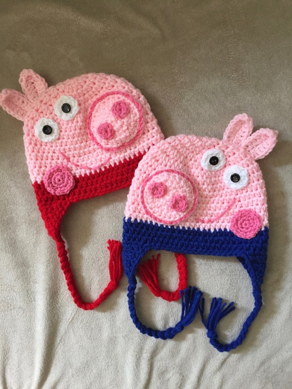 Crochet Pattern PDF Download Peppa and George Pig Hat Etsy Australia