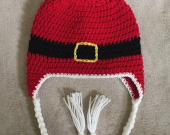 Patron au crochet - Téléchargement PDF - Bonnet de Père Noël à boucle