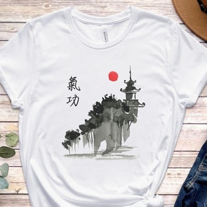 Qigong T Shirts, Qi Gong Uniform Woman, Qigong Clothing, Qigong Shirt, Qigong Master, Qigong Gift, Chinese Martial Arts T Shirt