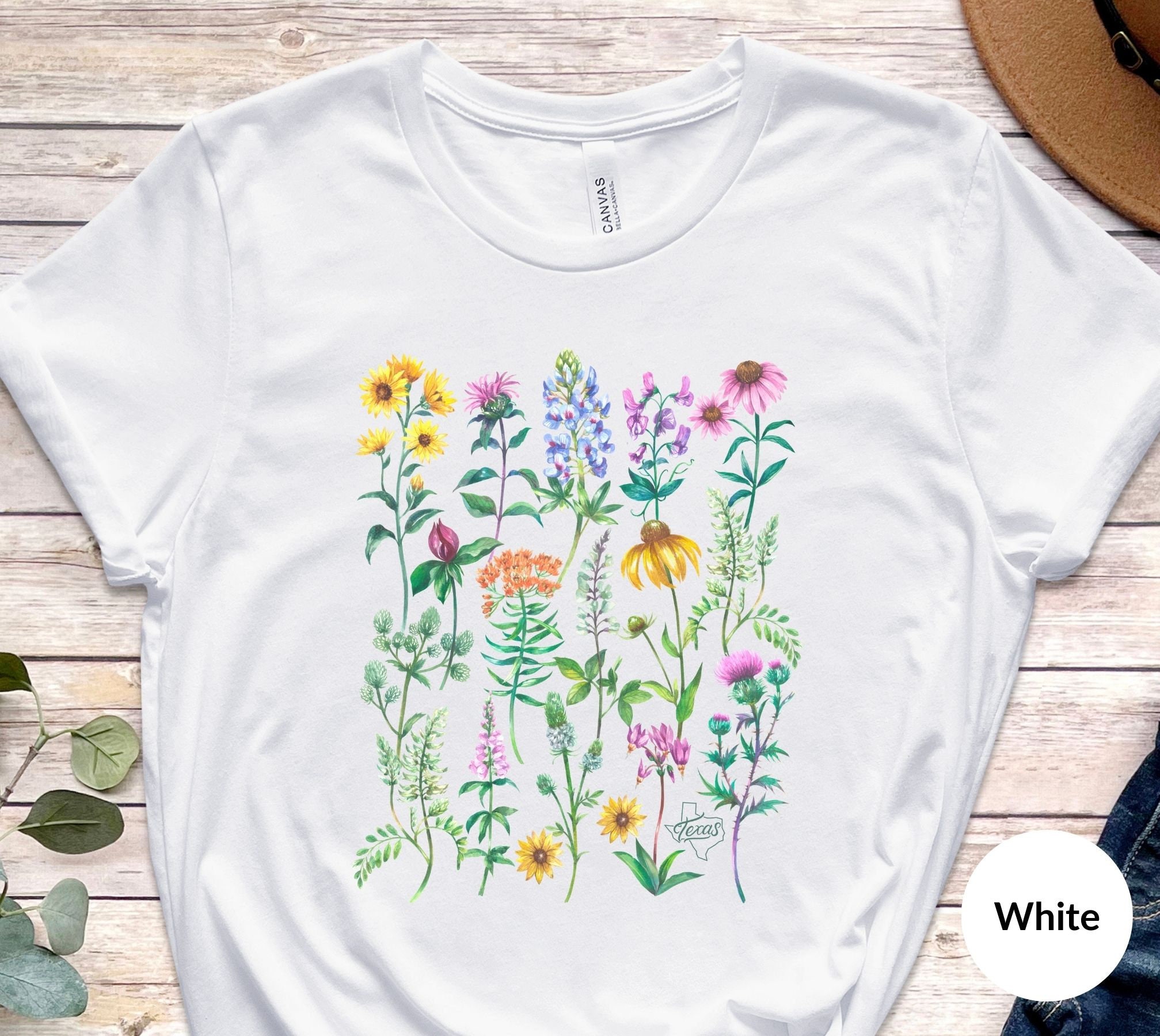 Texas Wildflower Organic Graphic Tee