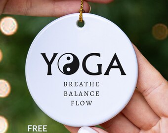 Yoga Gift, Yoga Teacher Ornament, Yoga Lover Gift, Yoga Instructor Gift, Yoga Christmas Ornament, New Yoga Student Keepsake