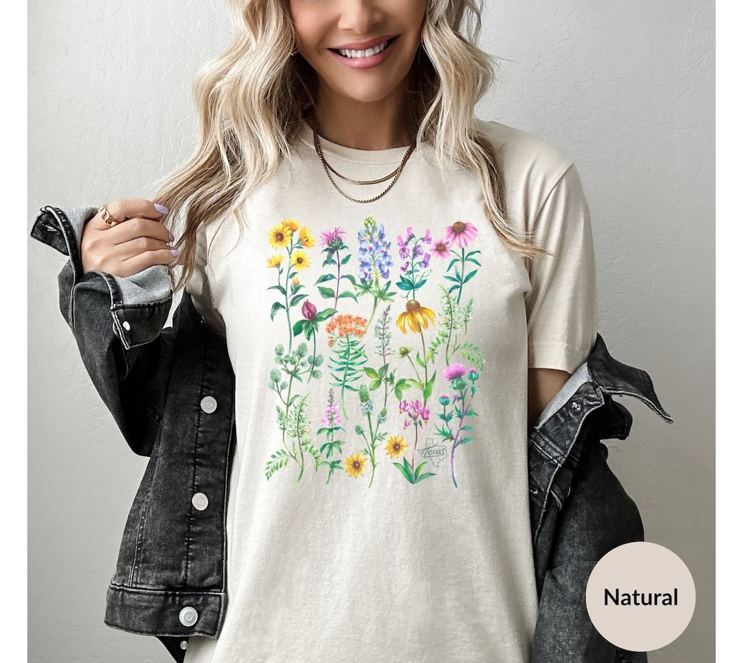 Texas Wildflower Shirt Aesthetic Wild Flower Shirt Floral T Shirt ...