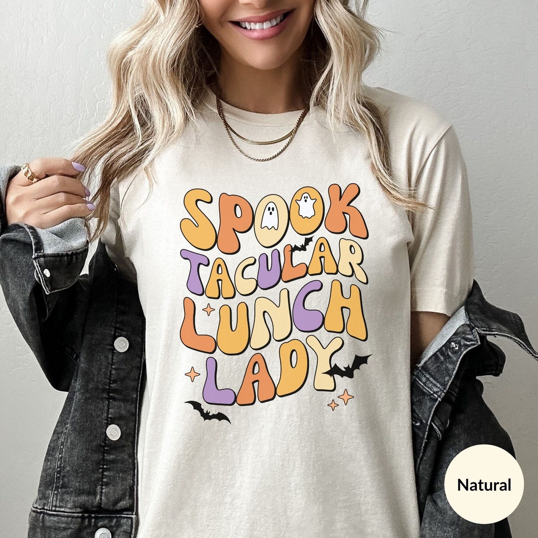 Lunch Lady Shirt Halloween, Lunch Lady Gifts, Funny Retro Halloween