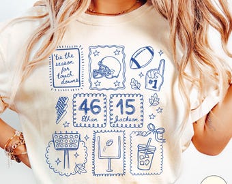 Personalized Football Mom Shirt, Two Player Sibling Gift, Two Football Numbers, Senior 2026 Football Mom, Game Day Shirt, Football Mama Gift