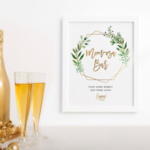 Mom-osa Bar 素朴なベビーシャワーの看板 | 緑のベビーシャワー | ベビーシャワーの看板