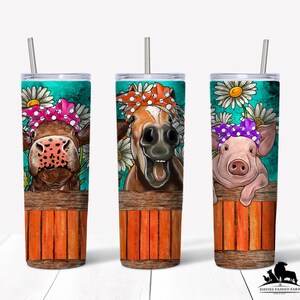 Farm Funny Tumbler vibrant colors image 1