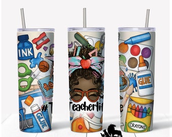 School Teacher / Tumbler - Glue, Crayons - Super Cute Tumbler!