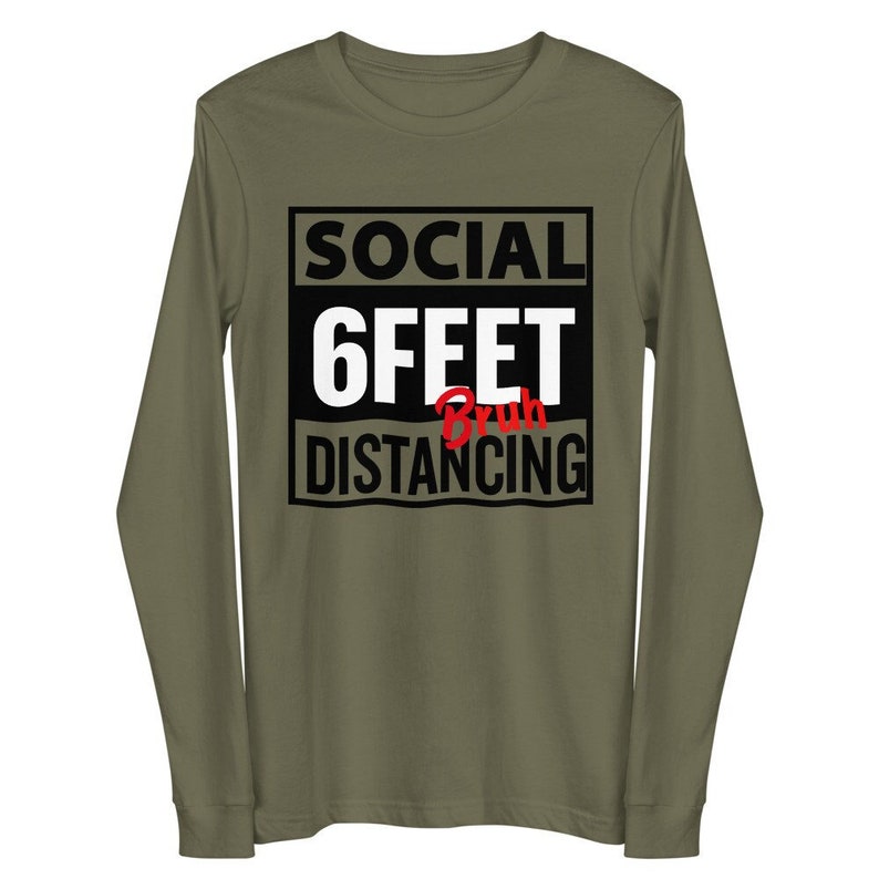 Social Distancing Unisex Long Sleeve Tee image 1