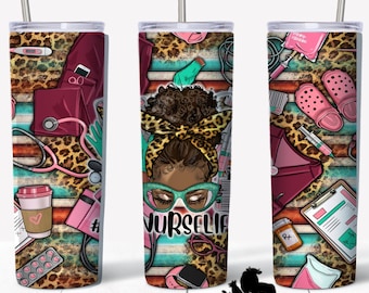 Nurse -CNA -Doctor - Pharmacist - Western Tumbler -colorful - multiple skin tones -personalize