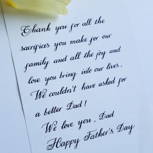 Handgeschreven Happy Father's Day Cards - Handgeschreven Happy Mother's Day Cards