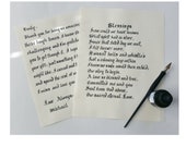 Medieval Calligraphy Letters, Handwritten Personalized Old English/Gothic Font Letter For Wedding Vows, Love Letters, Anniversary Gift