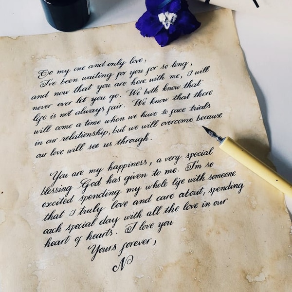 love letter paper design pdf Special Letter For Your Loved One, Handwritten Calligraphy Antique Looking Letters, Antique Parchment Paper, Old Fashioned Love Letter