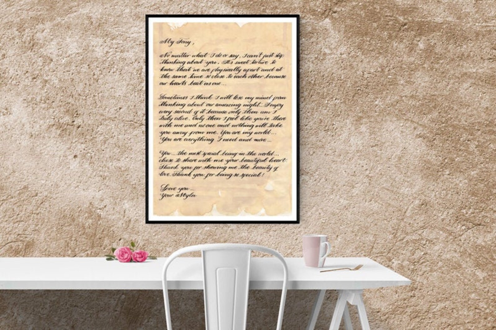 Handwritten Calligraphy Wedding Vows Wall Art Calligraphy on - Etsy