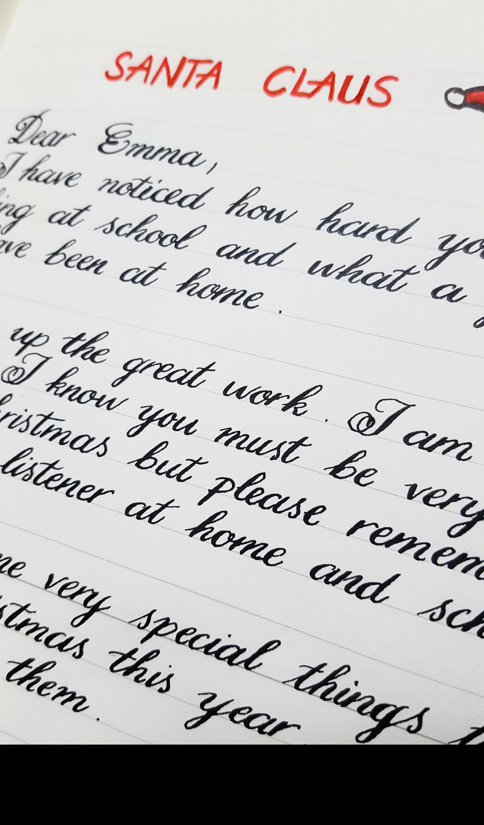 Custom Handwritten Letter From Santa Christmas Cards | Etsy