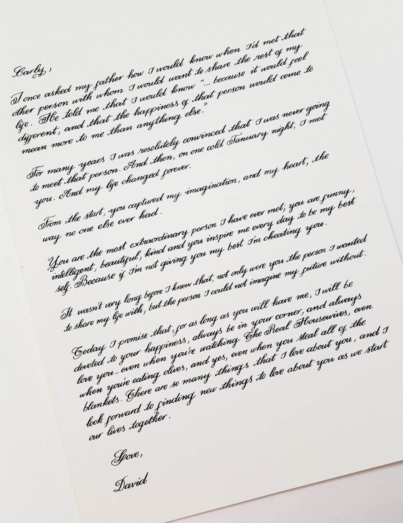 Handwritten Wedding Vows on Large Paper Handwritten - Etsy