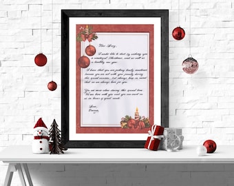 Christmas Letter To Your Loved One, Handwritten Letter From Santa, Handwritten Christmas Letters, Christmas Gift, Letter For Family
