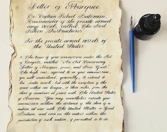 Handwritten Love Letter - Personalized Calligraphy On Antique Looking Paper For Wedding Vows, Valentine&#39;s Day, Anniversary, Engagement