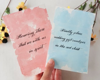 Handwritten Calligraphy On Watercolor Background, Custom Wall Art On Watercolor Painted Paper, Handwritten Quotes, Poem, Desk/Office Decor