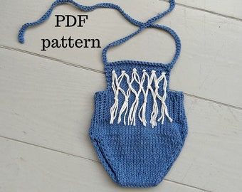 SHAYENE Romper PDF Pattern, Digital Knitting Pattern, Photo Prop Pattern, Newborn tassels Romper Pattern