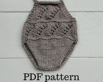 YELENA Romper PDF Pattern, Reborn  Knitting Pattern, Photo Prop Pattern, Newborn Onsie Pattern